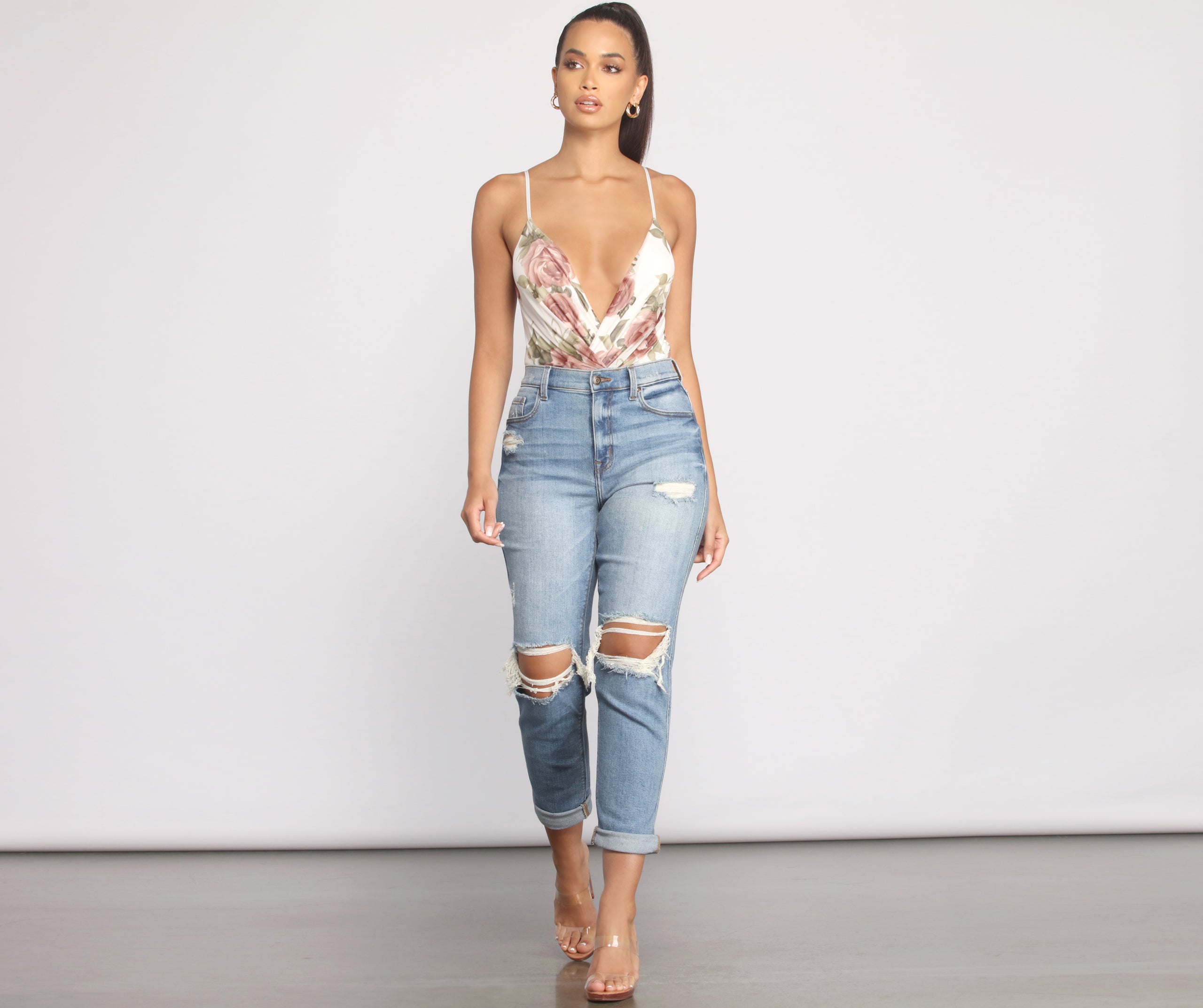 All My Love Floral Mesh Bodysuit