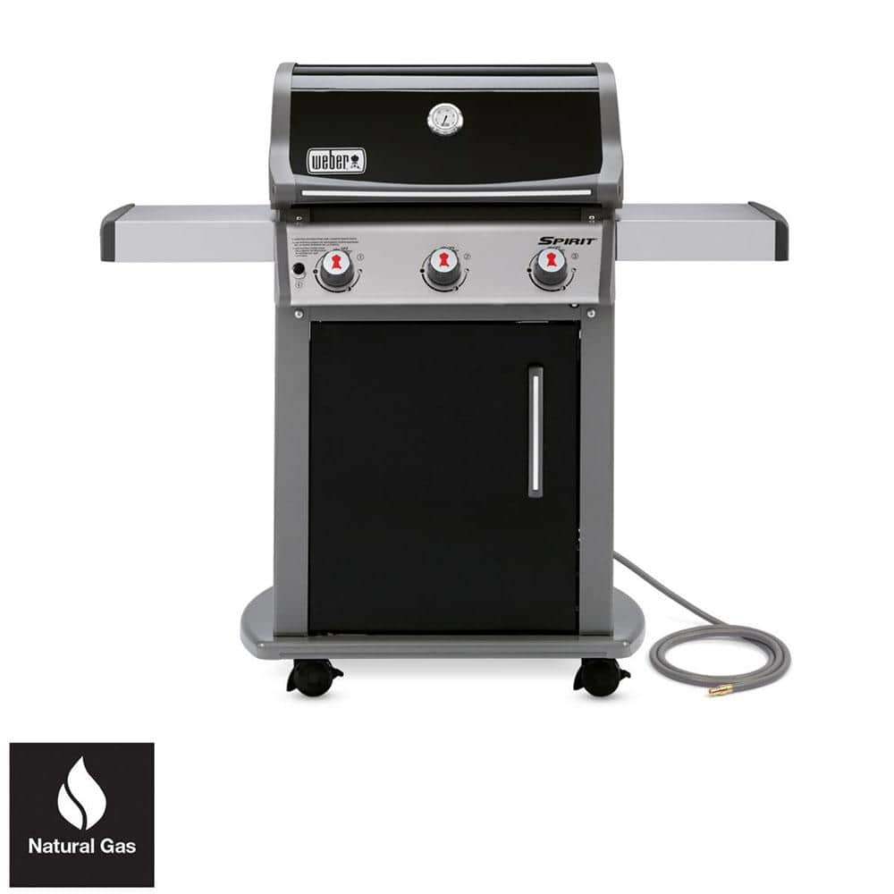 Weber Spirit E-310 3-Burner Natural Gas Grill in Black with Built-In Thermometer 47510001