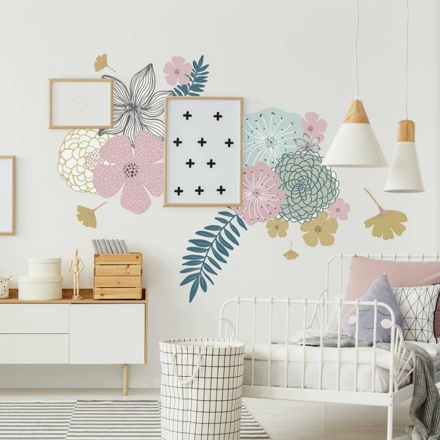 Perennial Blooms Peel And Stick Giant Wall Decal Roommates