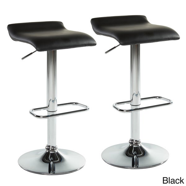 Fabia II Faux-leather or Fabric Adjustable Height Stool (Set of 2)