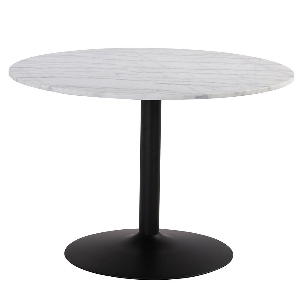 MARMOR Marble Dining Table 110cm - White & Black