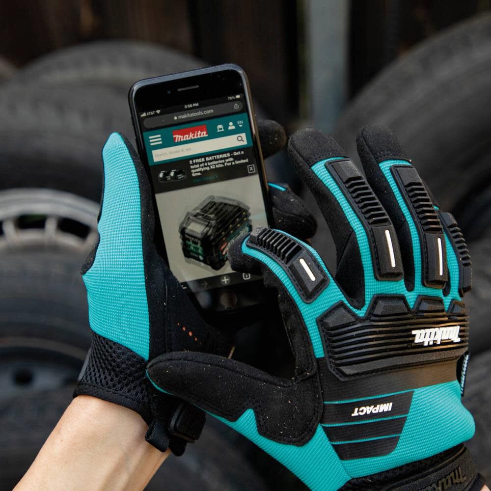 Makita Advanced Impact Demolition Gloves Large T-04254 from Makita