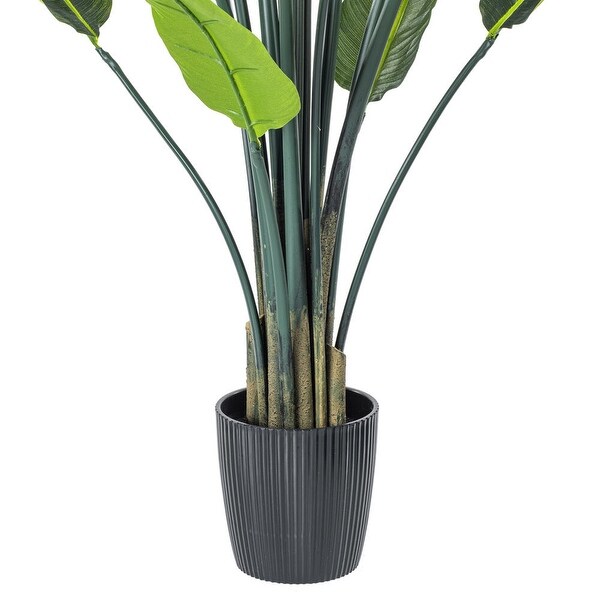 Vickerman 5' Artificial Potted Bird of Paradise Palm Tree.