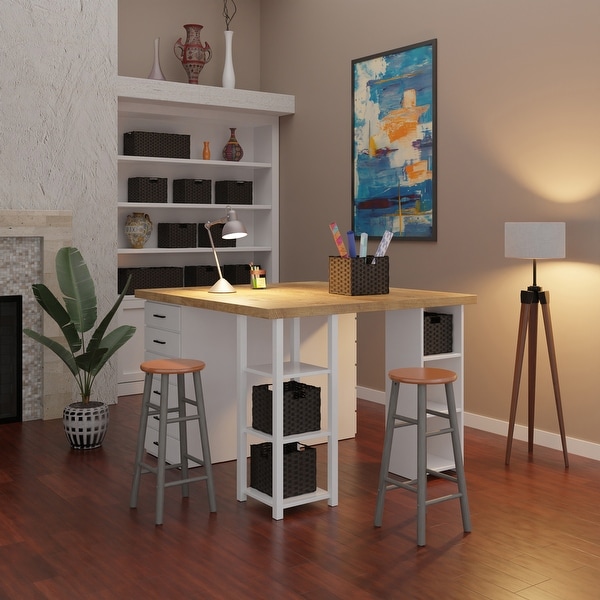 Huxton 2-Pc Bar Stool Set - 12.99 x 12.99 x 24.41 inches