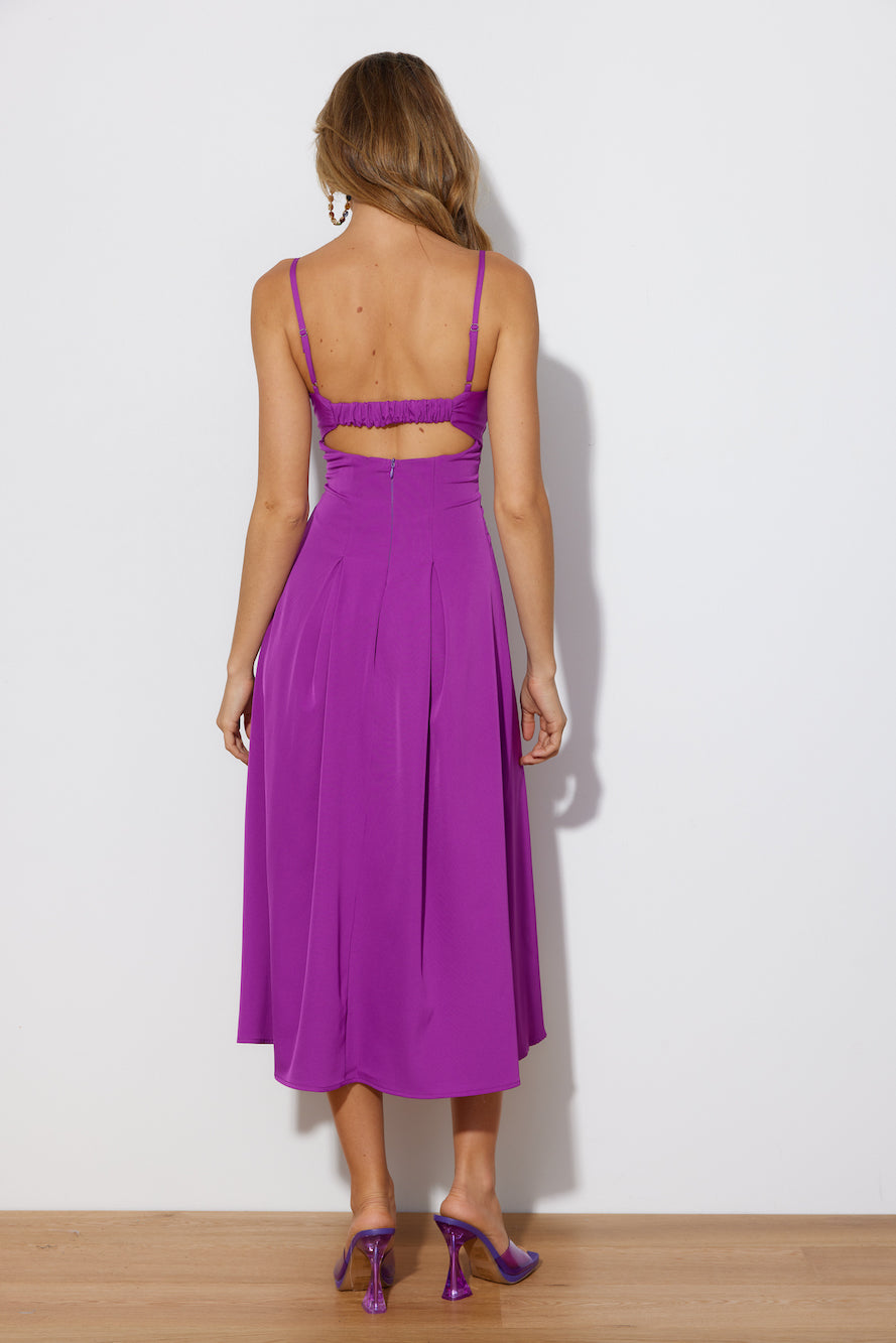 Sunniest Times Midi Dress Purple