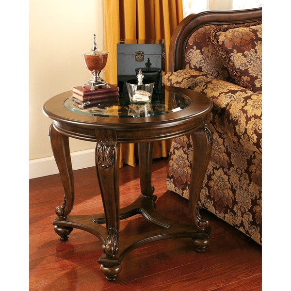 Norcastle Dark Brown Round End Table