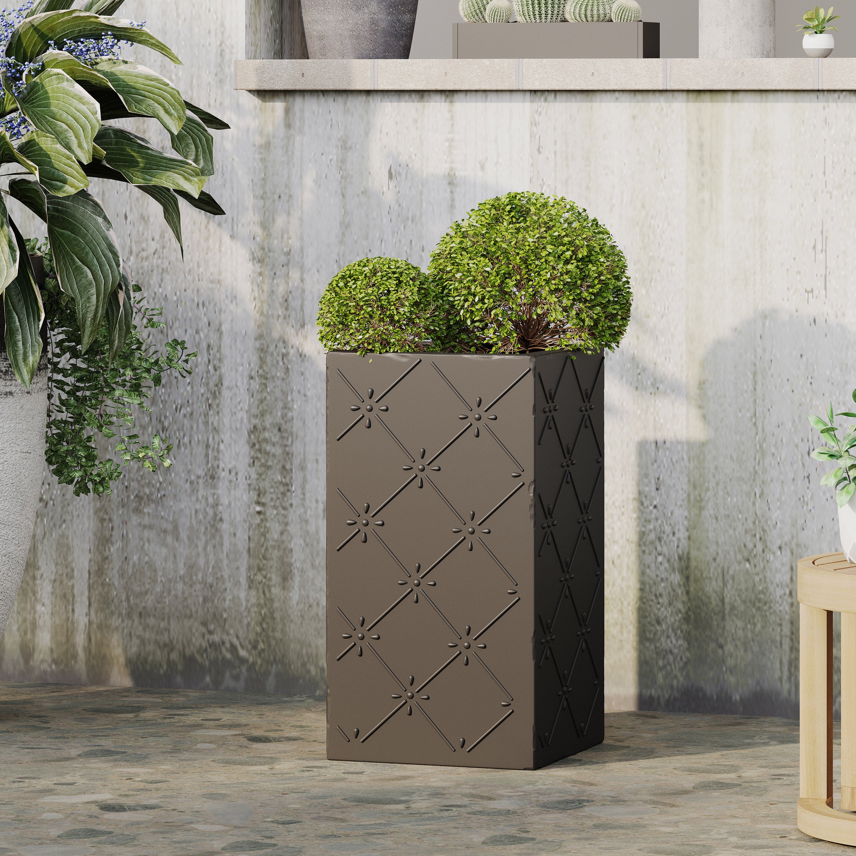 Hula Outdoor Cast Stone Planter