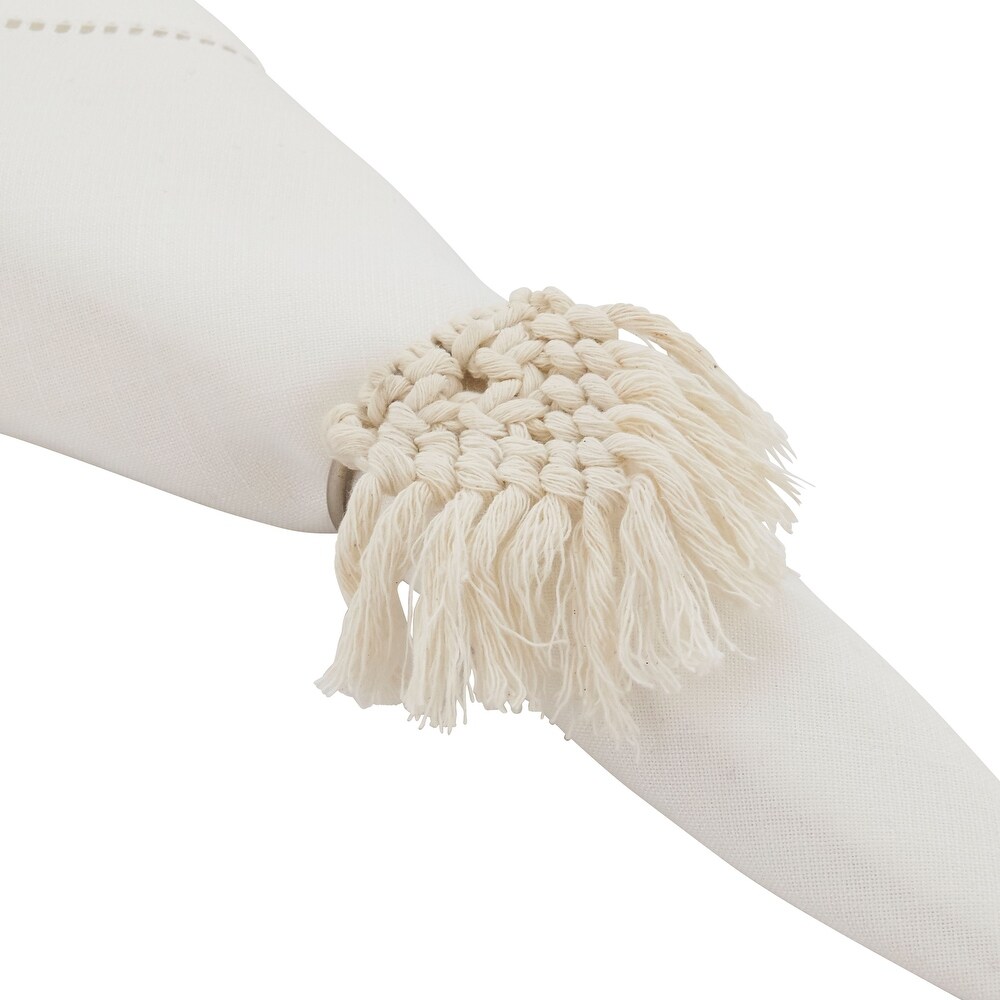 Napkin Rings With Braided Design (Set of 4)