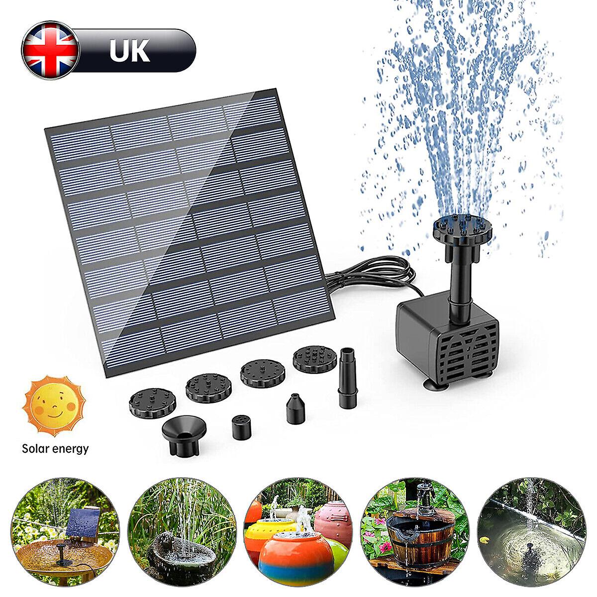 200l/h Solar Panel Powered Water Pump Garden Pool Pond Aquarium Fountain Kit W11983747