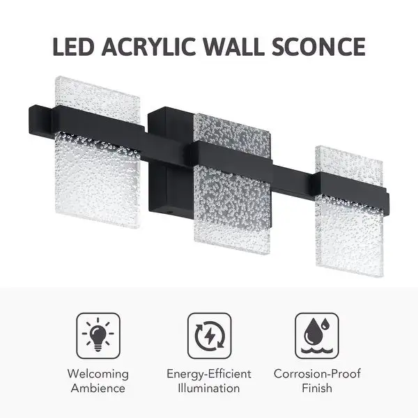 CO-Z Modern 15W LED Wall Sconce Vanity Light Fixture