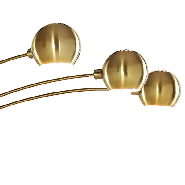 Orbs 5-light Dimmable Arch Floor Lamp - Antique Brass