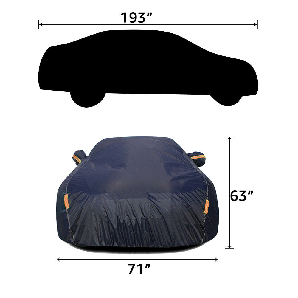 OTOEZ Heavy Duty Waterproof Full Car Cover All Weather Protection Outdoor Indoor Use UV Dustproof for Auto，SUV，Sedan