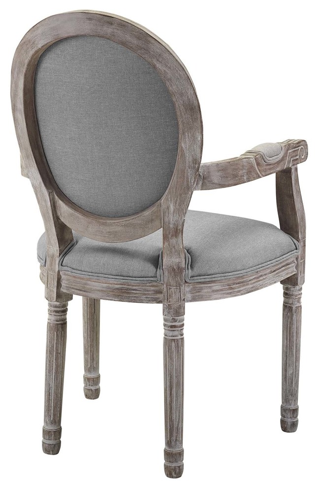 Country Farm House Dining Side Chair Armchair  Set of 4  Fabric Wood   Farmhouse   Dining Chairs   by House Bound  Houzz