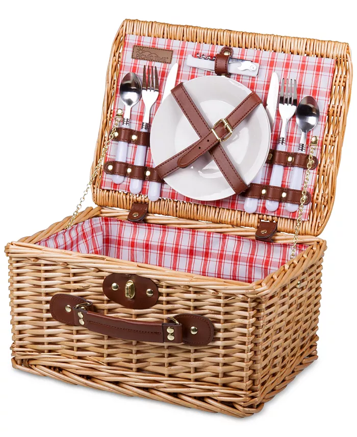 Picnic Time Plaid Red Catalina Picnic Basket