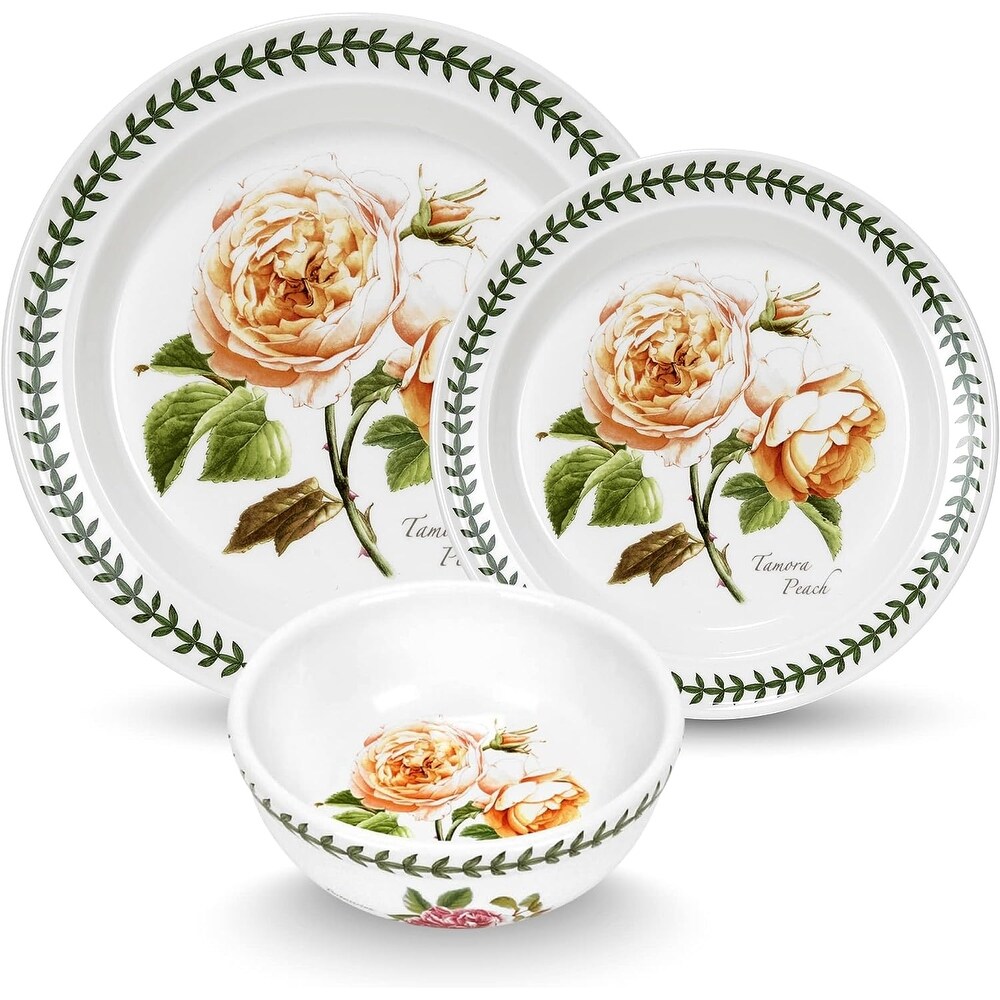 Portmeirion Botanic Roses Collection 3 Piece Dinnerware Set