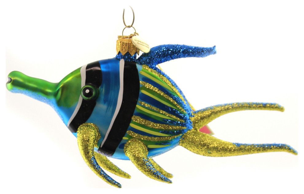 Morawski Blue Angelfish Glass Ornamen Fish Ocean Sea 09140   Christmas Ornaments   by Story Book Kids Inc  Houzz