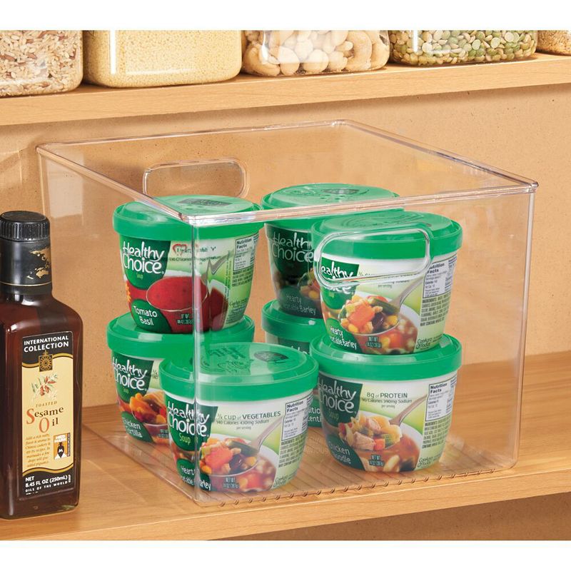 mDesign 12 x 10 x 8 Plastic Kitchen Pantry Storage Organizer Container Bin - 2 Pack