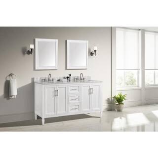 Home Decorators Collection Stockham 60 in. W x 21-12 in. D Bathroom Vanity Cabinet Only in White 19043-V60-WT