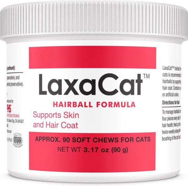 LaxaCat Salmon Flavored Soft Chew Hairball Supplement for Cats