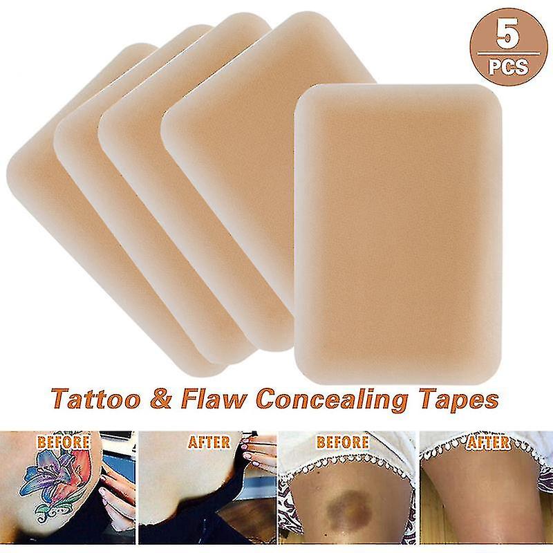 5 Pack Breathable Tattoo  Flaw Concealing Tape， Scars Flaw Cover Up Tape Stickers，tattoo Covers