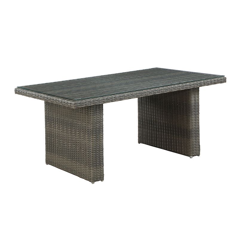 Alaterre Furniture Asti All-Weather Wicker Outdoor Coffee Table