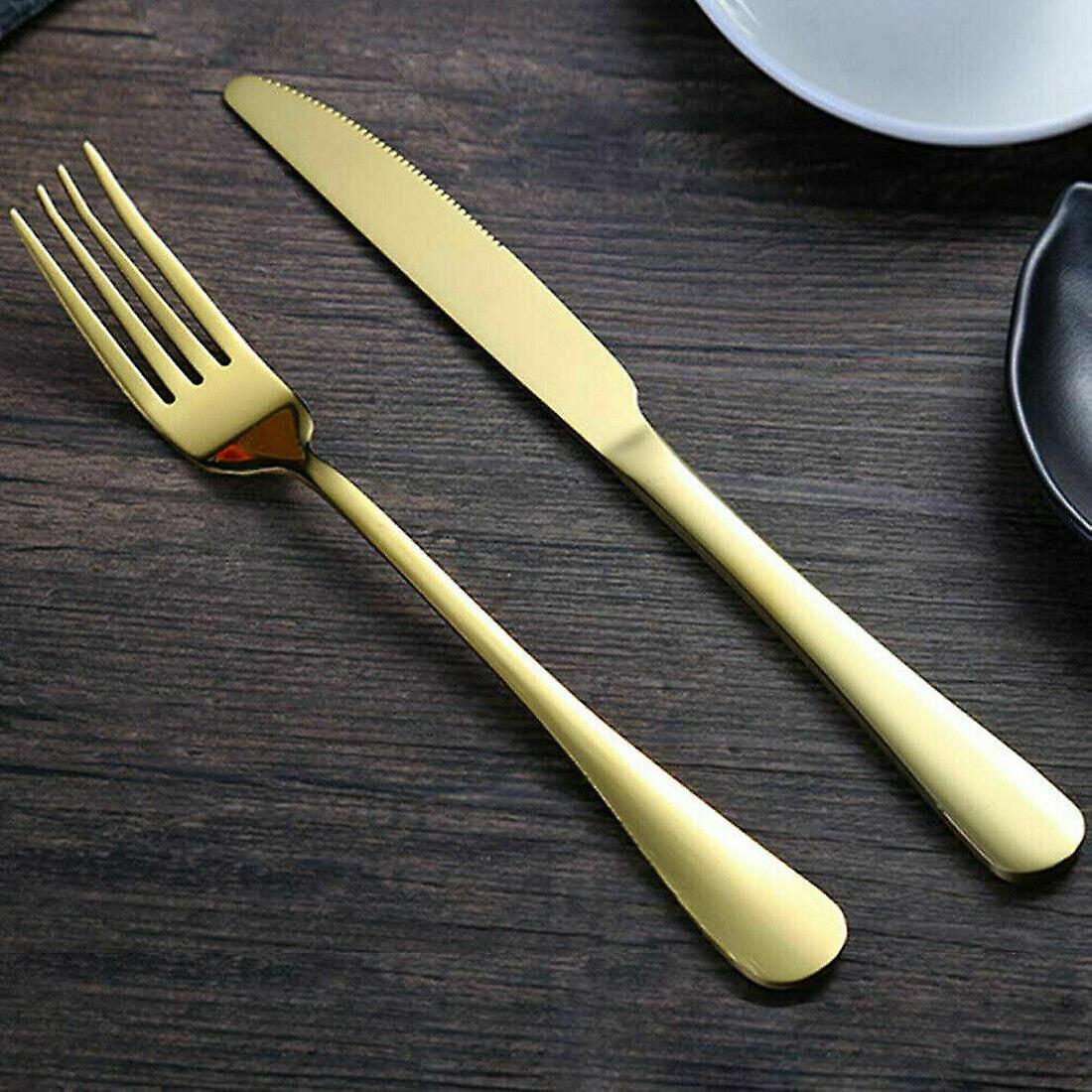 24 Piece Stainless Steel Cutlery Sets Tableware Dining Kitchen Fork Spoons Boxed