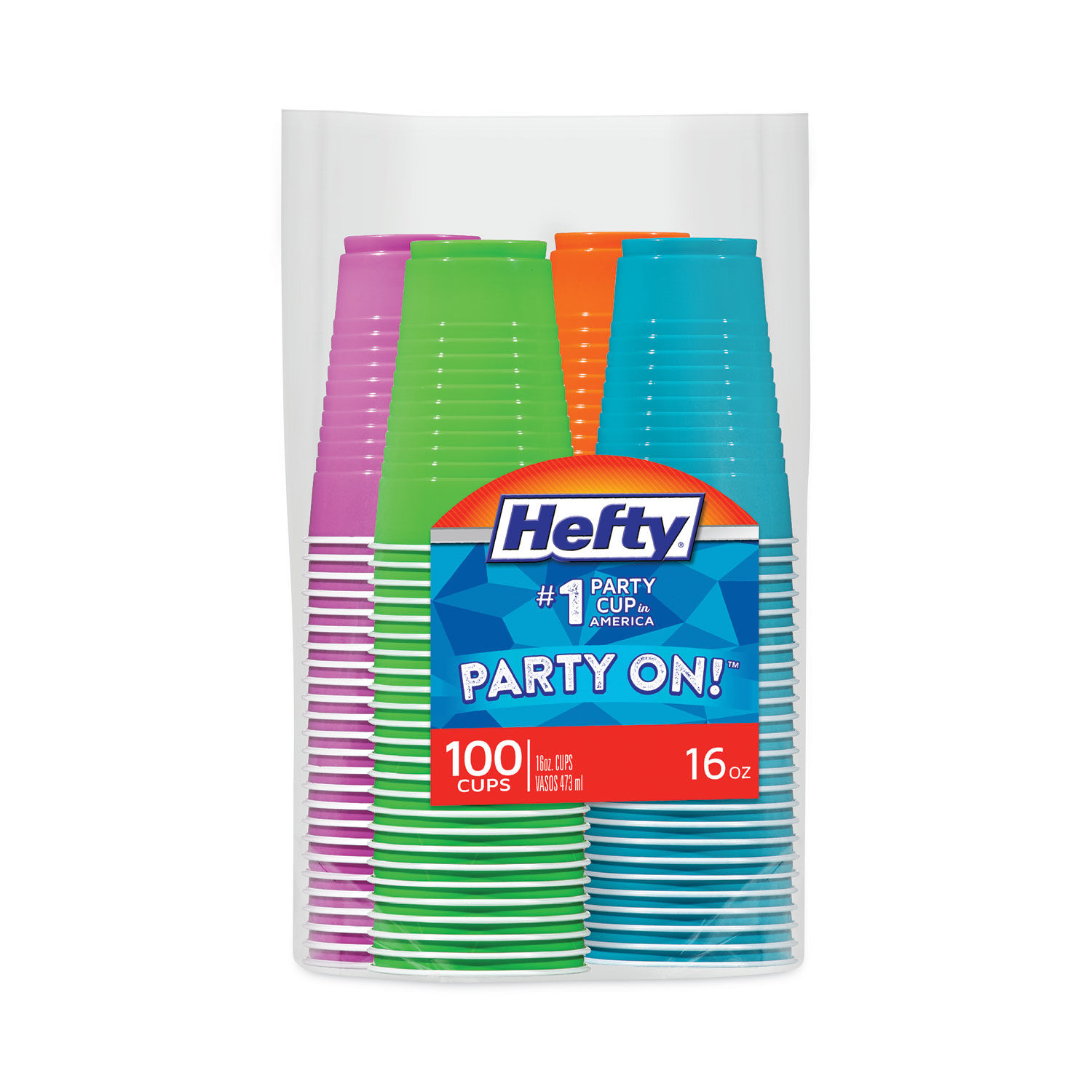 Easy Grip Disposable Plastic Party Cups by Heftyandreg; RFPC21637CT