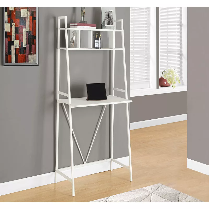 60.25 White Contemporary Rectangular Computer Desk