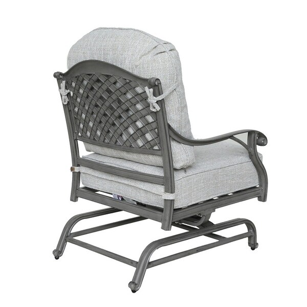 Ventura Cast Aluminum Club Motion Chair with Cushion (Set of 2)