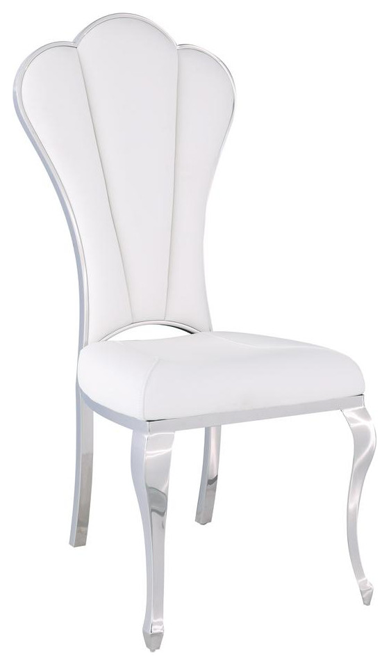 Shell Back Side Chair   Set Of 2  White   Traditional   Dining Chairs   by GwG Outlet  Houzz