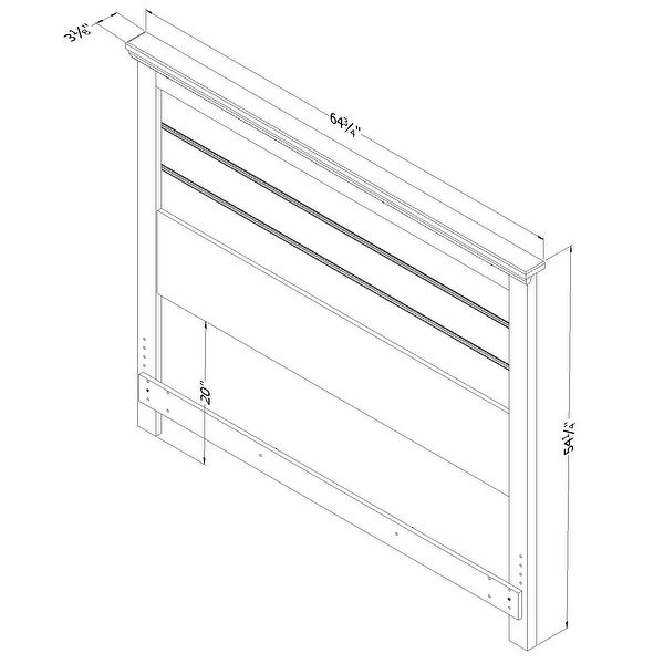 South Shore Lionel Queen Size Headboard Only - - 14743648