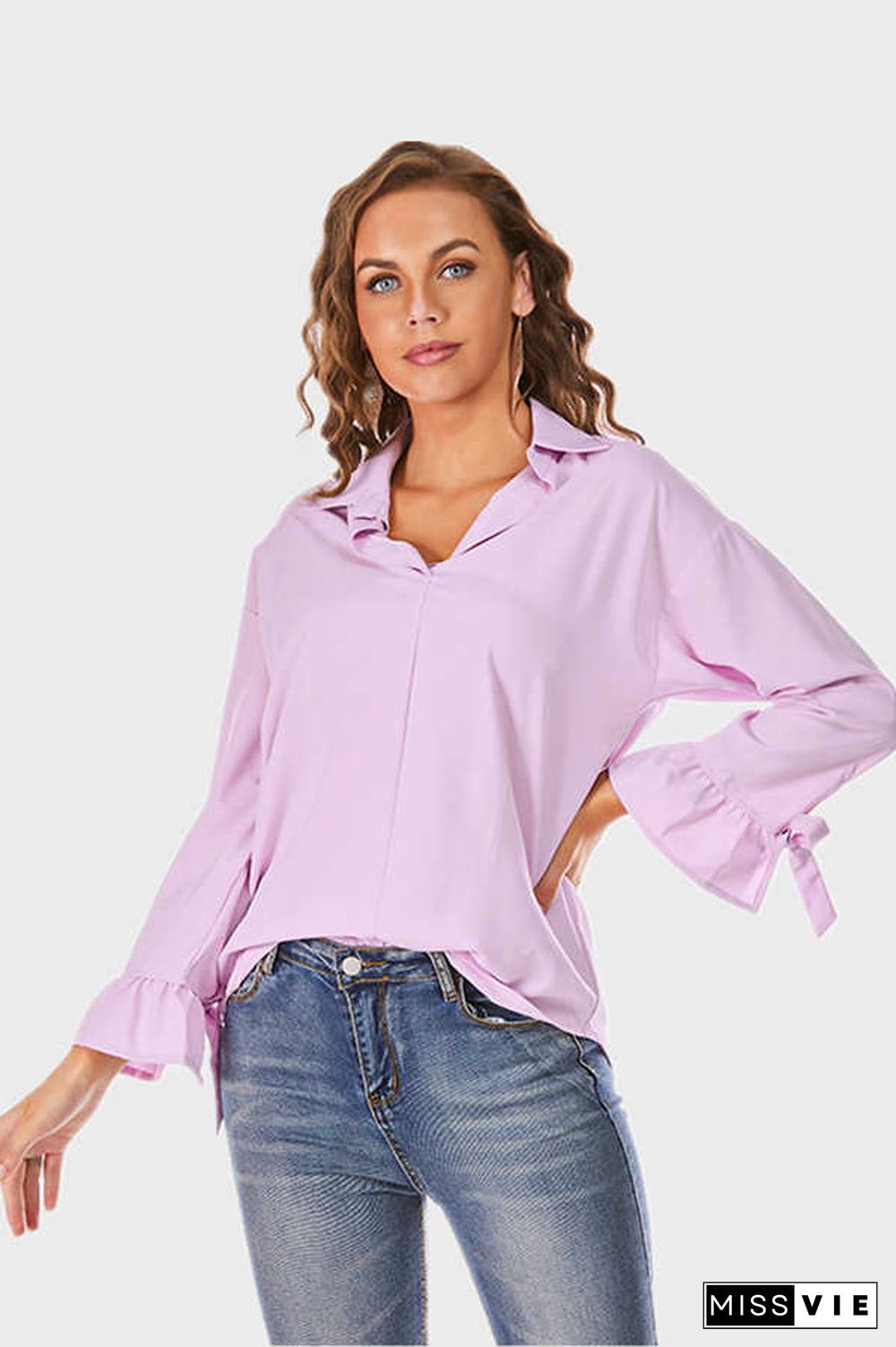 Fashion Casual Loose Solid Color Shirt