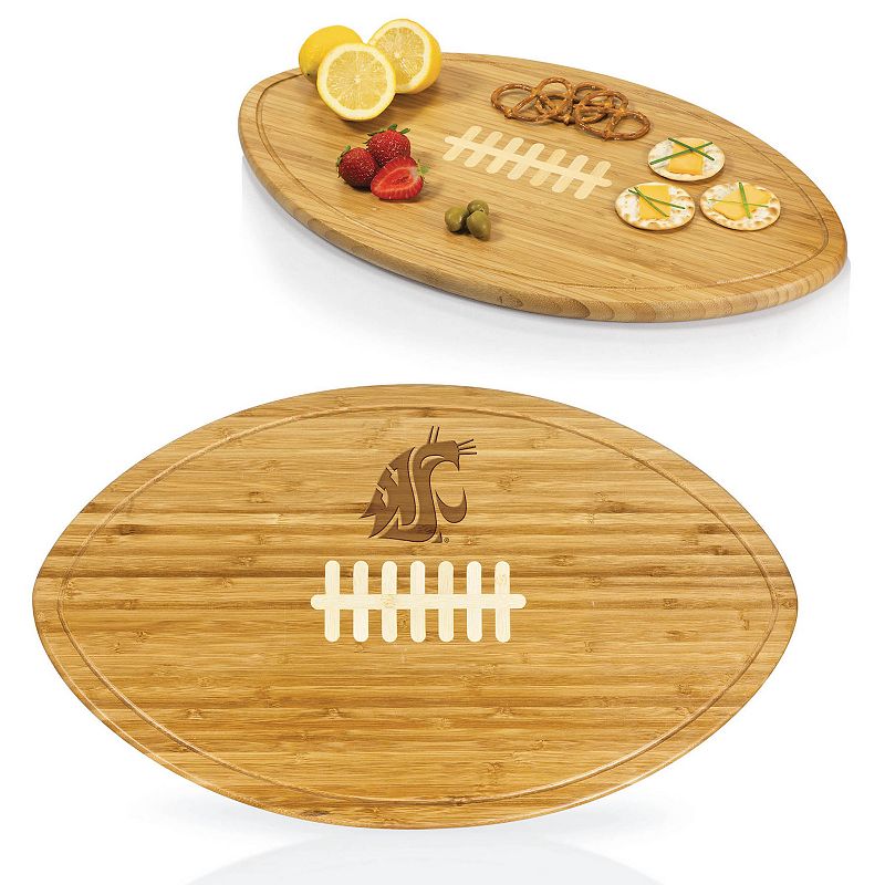 Picnic Time Washington State Cougars Kickoff Football Cutting Board and Serving Tray