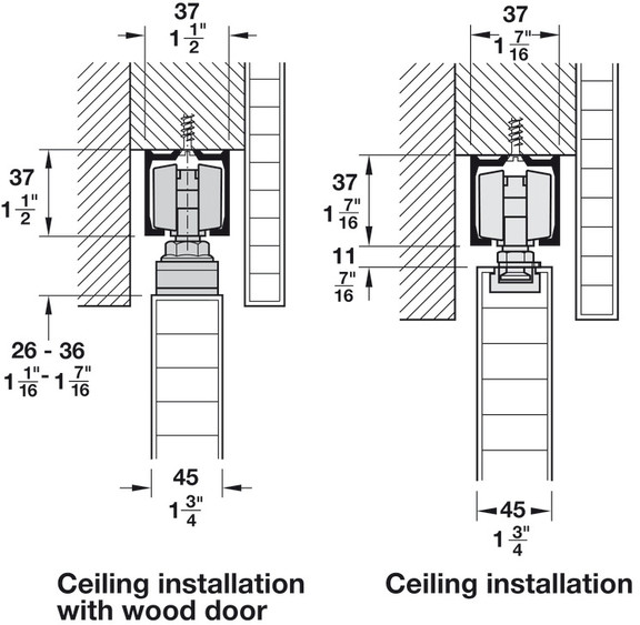 Hafele 941.62.009 Sliding door fitting  Slido D Li...