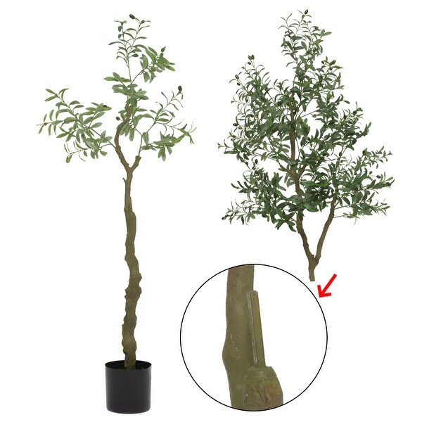 Olive Tree Artificial Plant In Black Pot