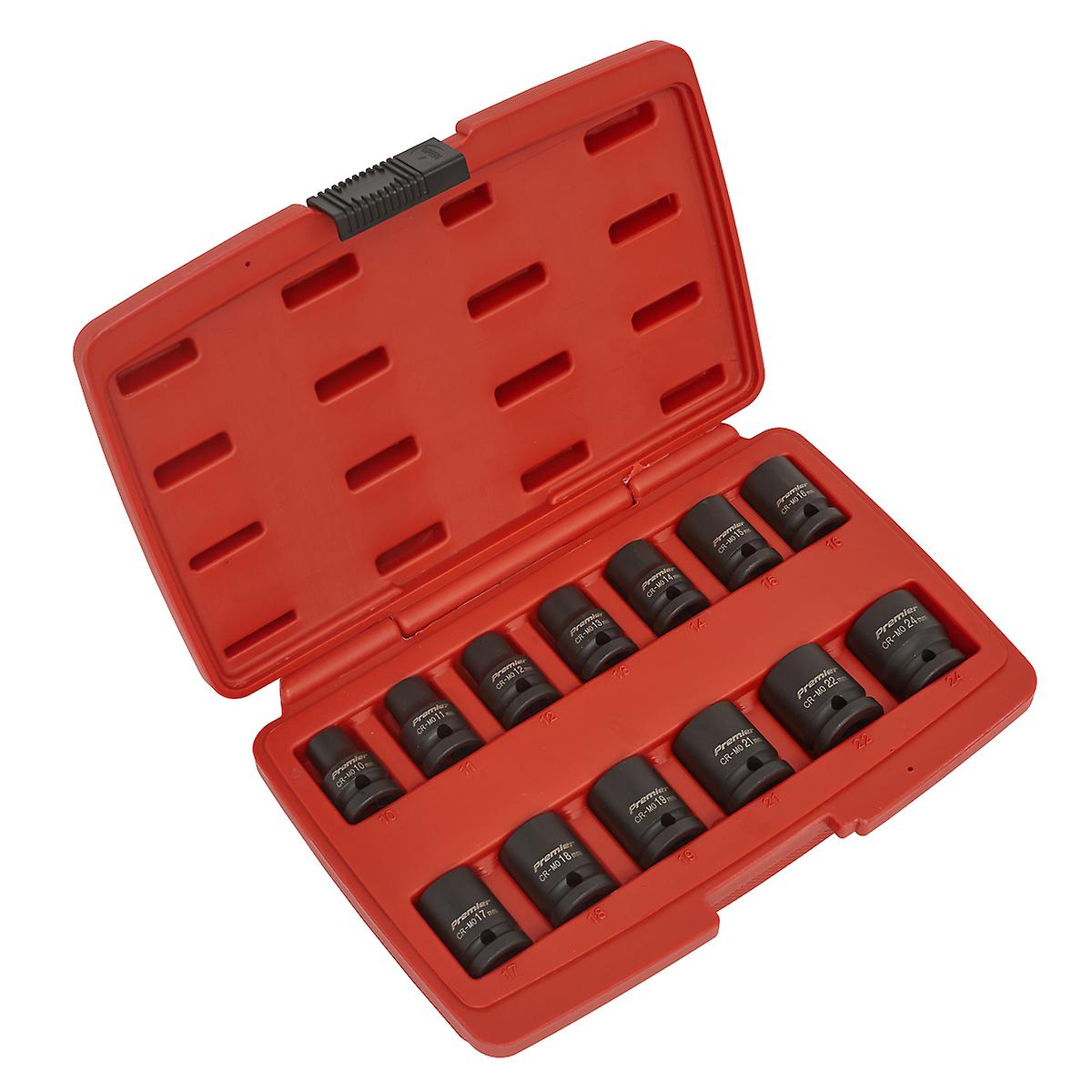 Sealey Ak5614M Impact Socket Set 13Pc 1/2In Sq Drive 12Pt