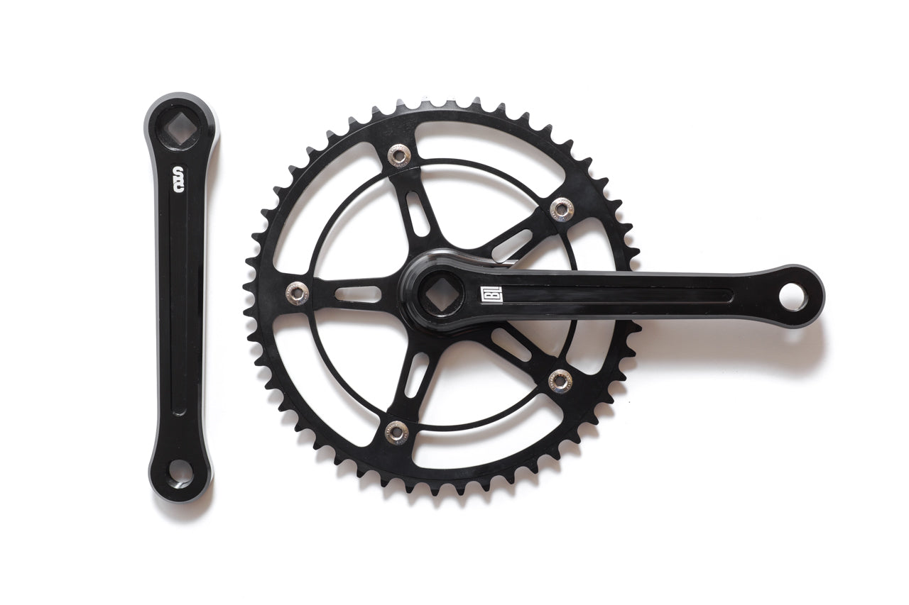 Black Label Series: Fixed Gear / Single Speed Crankset (Black)