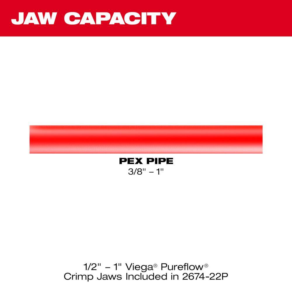 MW M18 18-Volt Lithium-Ion Cordless Short Throw PEX Press Tool Kit with M18 FUEL HACKZALL Saw Kit 2674-22P-2719-21