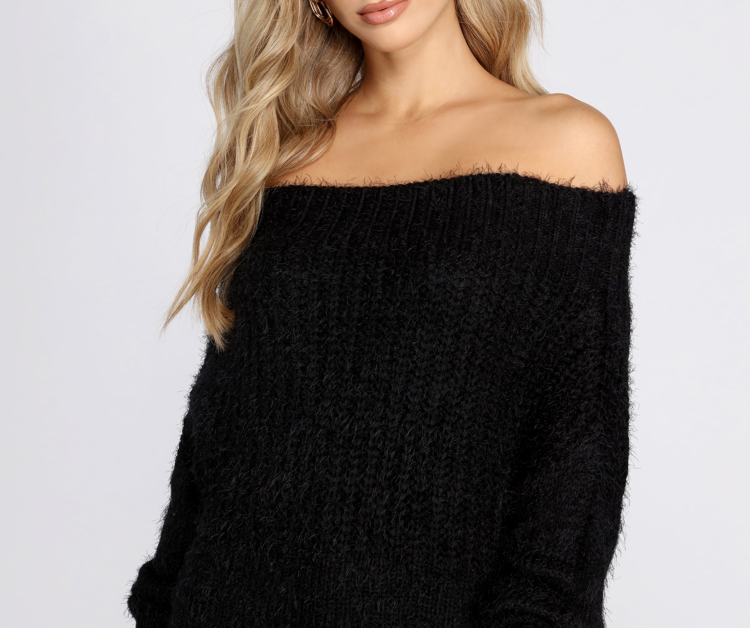 Knit Off The Shoulder Sweater