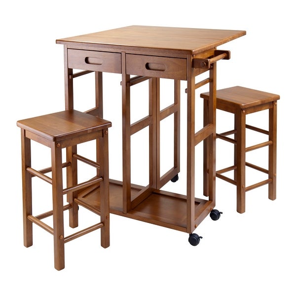 3 Teak Elegant Suzanne Space Saver Set 2 Square Seat Stools， 32.75