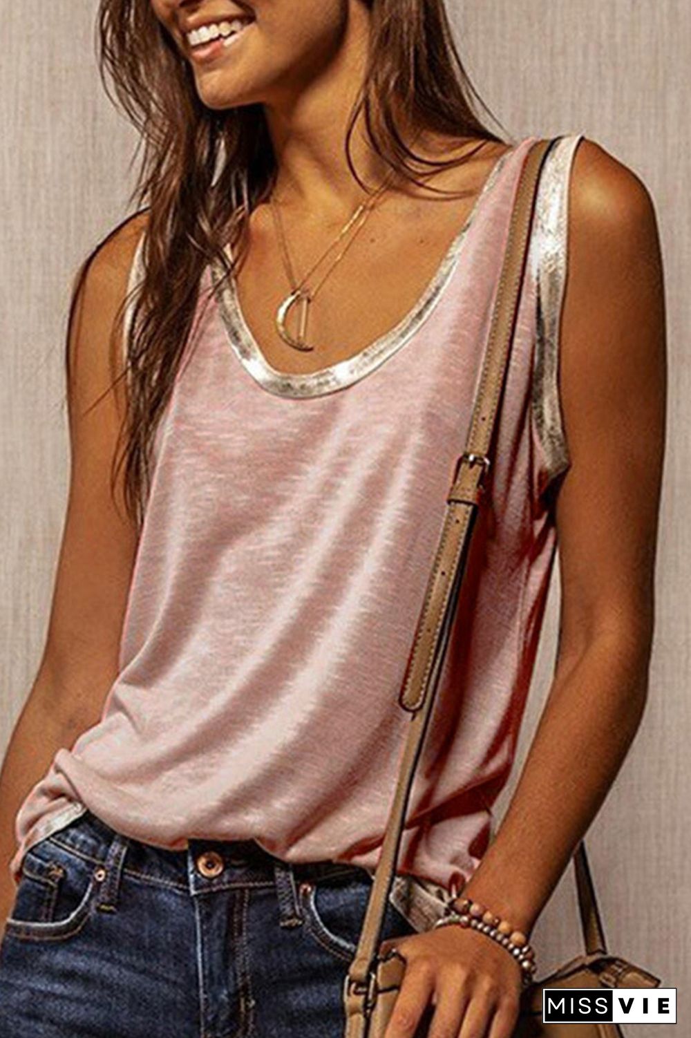 Contrast Trim Tank Top