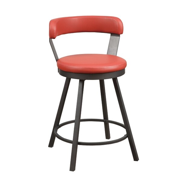 Belmar Swivel Counter Height Barstool (Set of 2)， Brown