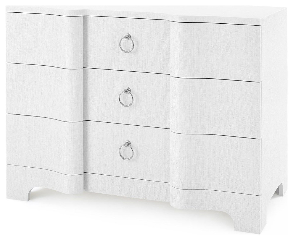 Bardot Large 3 Drawer White   Contemporary   Accent Chests And Cabinets   by Old Bones Co.  Studios  Houzz