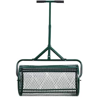 Tidoin 24 in. Steel Handheld Peat Moss Spreader Compost Spreader Metal Mesh with T Shaped Handle GH-YDW4-056