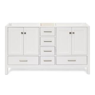 ARIEL Cambridge 60 in. W Vanity Cabinet Only in White A061D-BC-WHT