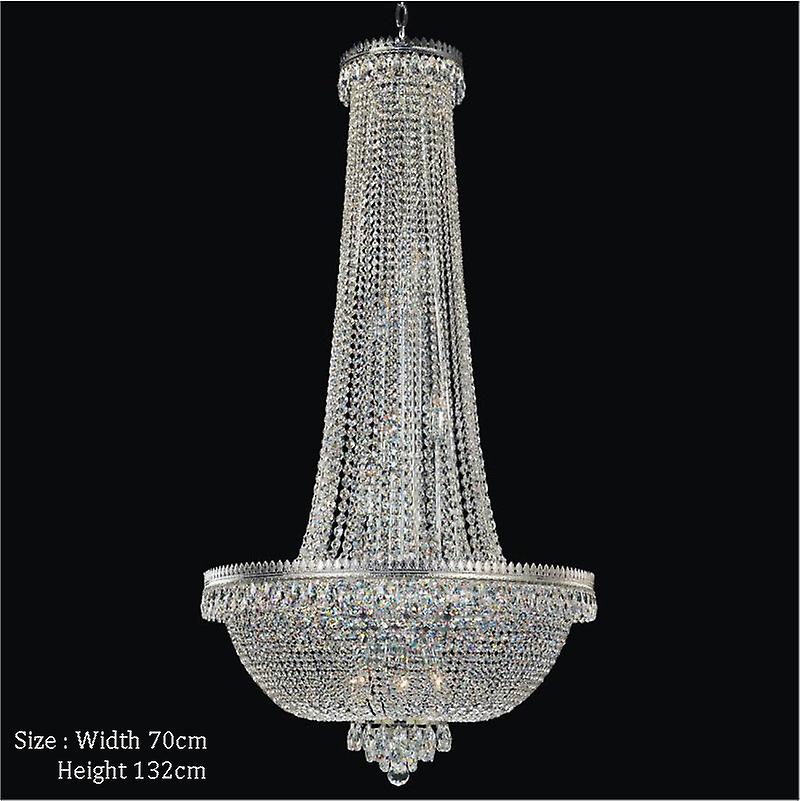 Phube Lighting French Empire Gold Crystal Chandelier Lustre Chrome Chandeliers Modern Pendant Light