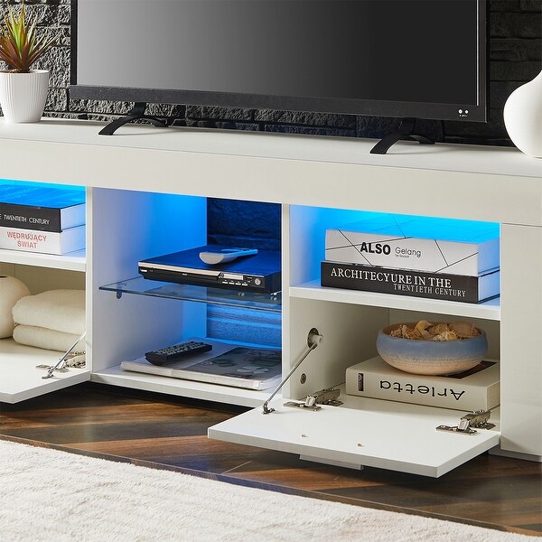 Merax 51.2-inch Modern 16-light LED TV Stand