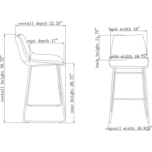 Lorell Mid-century Modern Sled Guest Stool (42958)