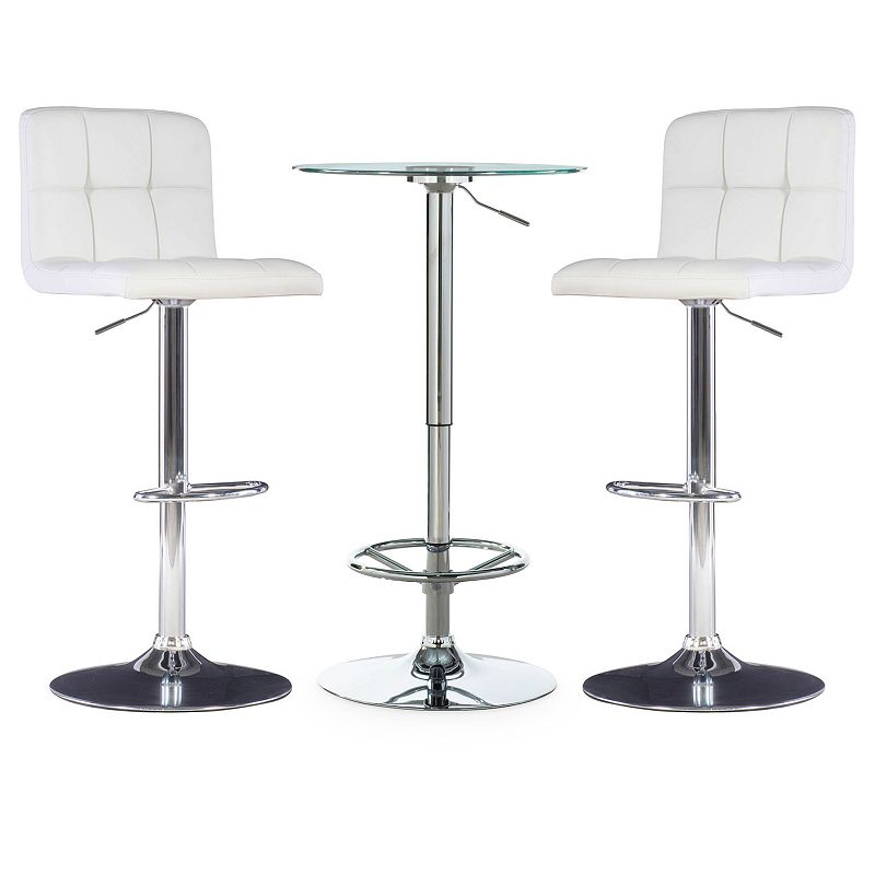 Linon Jenna Pub Table and Stool 3-piece Set