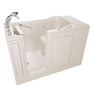 American Standard Exclusive Series 48 in. x 28 in. Left Hand Walk-In Whirlpool Bathtub with Quick Drain in Linen 2848.409.WLL-PC